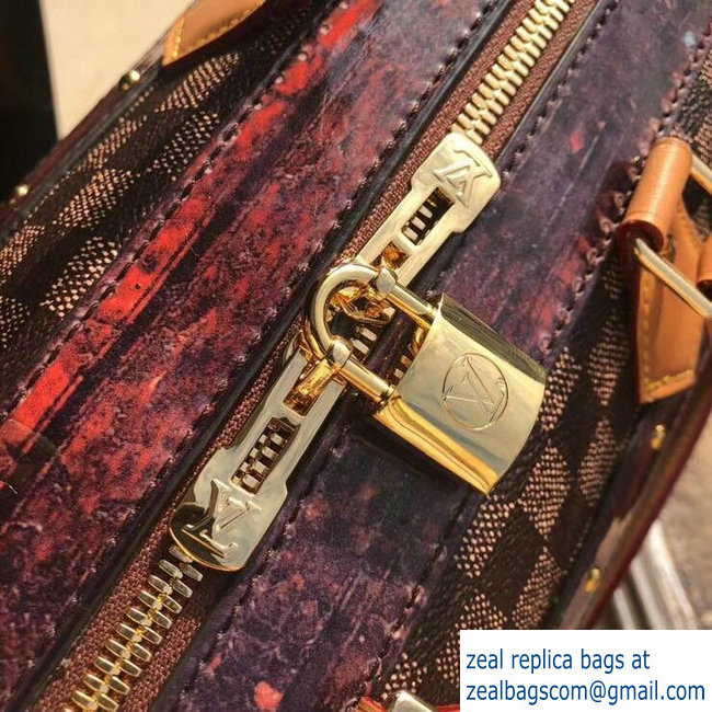 Louis Vuitton Trompe l oeil Damier Canvas Speedy 25 Bandouliere Bag M52249 2018